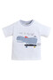 Boys' 2pcs Cute Hippo Print Round Neck T-Shirt and Shorts Set - 4