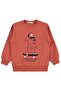Skateboard Dog Printed Sweatshirt for Ages 2-5 - Orange 3-4 Years