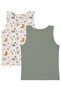 Dinosaur 2-8 Years Old Boys' 2-Piece Undershirt - Standard 2-3 Years Old - 4