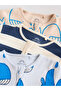 100% Organic Cotton Blue Whale Patterned Footless Double Zipper 3-Piece Sleeping Bag Set Alyw51011 - 7