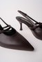 Anjela Belt Detailed Pointed Toe Open Back Women's Heeled Shoes - 7