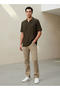 Men Regular Fit Collared Neck Short Sleeve Ribbed Polo T-shirt - 2