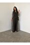 MWT767 - Crepe Abaya with Indian Linen Trim - 2