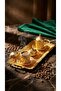 Sarmaşık Cup Set Cast Gold Coffee Set for 2 People with Tray 48X19 cm