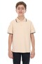 Boy's Printed Polo Neck Buttoned Short Sleeve T-Shirt