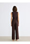 Nevavm V-Neck Textured Women's Pajama Set with Difference - 4