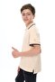 Boy's Printed Polo Neck Buttoned Short Sleeve T-Shirt - 3
