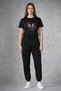 Butterfly Rose Printed Women'S/Girls' T-Shirt Tracksuit Set – Jogger Casual Set