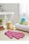 3 Pairs of Bath Scrub Exfoliating Gloves – Body Scrub Shower Gloves (Navy Blue-Fuchsia-Turquoise) - 3