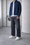 Men's Anthracite Color Baggy Fit Loose Cut Denim Baggy Jeans