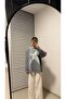 Gray Star Detail Sweater - 3