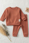 100% Cotton Unisex Baby 2-Piece Set - Reportable Fabric Organic Texture Bottom and Top Set