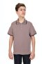Boy's Printed Polo Neck Buttoned Short Sleeve T-Shirt