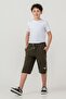 Boston Nyc Printed Boys' Shorts with Side Stripes - 3