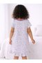 Girls’ Nightdress – Floral Print Sleep Tee Dress - 3