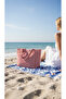Women's Colorful Cotton Woven Magnetic Striped Lined Beach Bag - 7