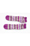 Bohemian Style Unisex Purple Striped Hand-Knitted Wool Socks – Soft Textured, Winter Women's Socks - 3