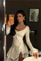 White Taliah Button Detail Ruffled V-Neck Mini Dress ATE-4038 - 2