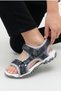 Boys' Sandals, Open Front, Easy to Wear, Velcro, Orthopedic Sole, Flexible Slippers - 2