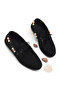 Women's Black Comfortable Fit Beaded Detailed Daily Ballerinas