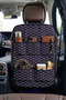 Seat Back Organizer Car Interior Organizer with Large Pockets and Multiple Compartments - Black-Pink Stitched