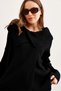 Women's Black Wrap Collar Buttoned Knitwear Cardigan Hrk-19000326 - 3