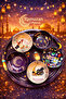 طقم تقديم بتصميم رمضان مكون من 6 قطع مع صينية ووعاء للوجبات الخفيفة |   طقم تقديم طعام رمضان - 2