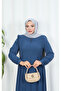Ferace with Gathered Skirt and Sleeves Indigo Hnt 7057 - 7
