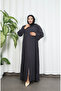 Oversized Zippered Robe Dark Gray Hnt7049 - 6
