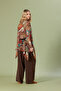 Blazer with Patterned Belt Detail - 4