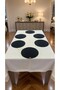 6 Handmade Supla |   Stain-Resistant Round American Service Plate 35 cm |   Stylish and Durable Tableware Presentation - 2
