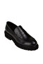 Men's Genuine Leather Black Loafer - 6