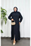 Ferace with Gathered Skirt and Sleeves, Navy Blue Hnt 7057 - 2