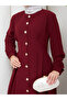 WOMEN'S GOLD BUTTONED CREPE DRESS HIJAB - 6