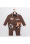 Baby Boy Leo Plaid Detailed Premium Jumpsuit with Bag - 2