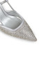 Women's Stone Detailed Silver Color Slingback Stiletto - 4