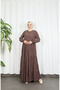 Long Ferace Mink with Layers of Flounces and Front Zipper Hnt7028 - 3