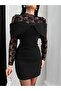 Bow Detail Laced Mini Dress - 3