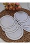 Round White Gold Embroidered Linen Cocktail Napkins Set of 6 - Coffee Side Presentation Napkins - 3