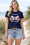 Grow through Print Detailed Basic T-Shirt