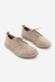 Women's Genuine Leather Women's Lace-Up Masculine Loafer Daily Oxford Shoe Bemor Beige Suede - 5