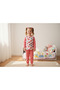 Patterned Cotton Pajama Set with Cuffed Sleeves and Cuffs at the Hem