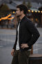 Men's Comfort Fit Basic Black Suede Nubuck Jacket - 2