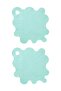 2 Pieces Bathroom Anti-Slip Mat 43X43 cm Anti-Slip Mat with Suction Cup in the Bathtub Light Turquoise Color
