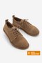 Women's Genuine Leather Women's Lace-Up Masculine Loafer Casual Oxford Shoes Bemor Taba Suede - 3