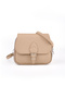 Women's Three-Compartment Shoulder and Crossbody Bag with Cover Detail