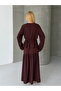 Viscose Fabric Zipper Detailed Top and Bottom Set Brown - 4
