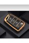 Seat Leon Ibiza Arona Tarraco Nano Key Protection Case Black Gold Gold Color - 2