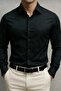 Slim Fit Long Sleeve Easy Ironing Sweat Absorbing Breathable Texture Tie Four Seasons Men's Shirt