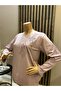 Women's Middle Age and Above Viscose Floral Pattern Stone Embroidered Lycra Mother Combed Cotton Blouse - 2